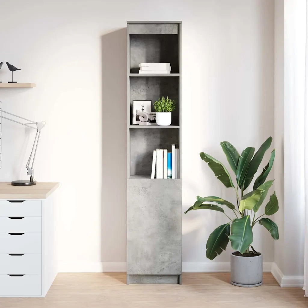 Credenza Grigio Cemento 37,5x35x180 cm in Legno Multistrato 861673