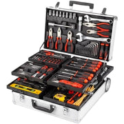 Trade Shop - Kit Attrezzi Valigetta Professionale 799pz Trolley Alluminio Con Ruote Completo Fai Da Te -