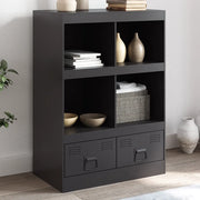 Credenza-Buffet-Armadio da cucina Nera 67x39x95 cm in Acciaio