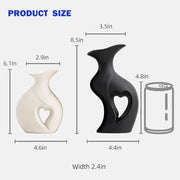 Set di 2 Vasi Ceramici a Forma di Piatto - Design Moderno con Finitura Matta