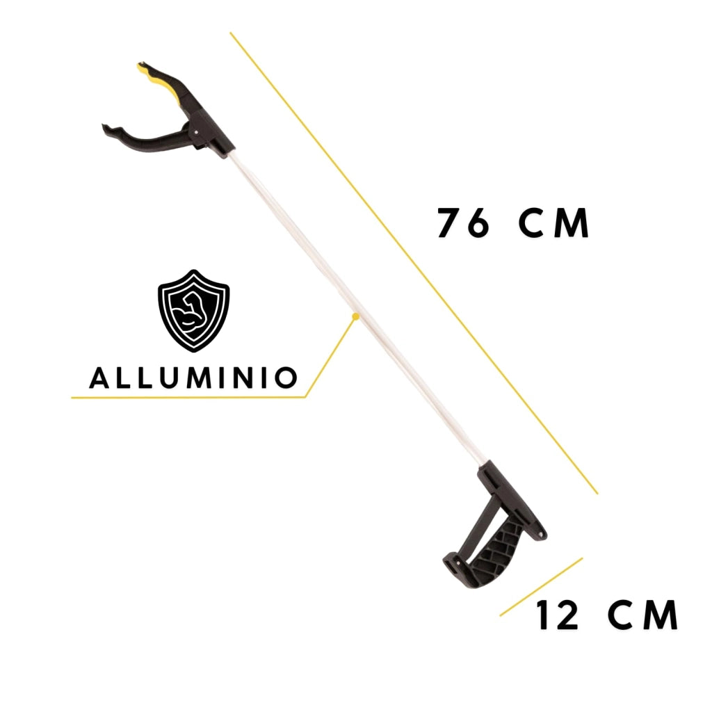 OWIJI Pinza Prensile Anziani Bastone in Alluminio Raccogli Rifiuti Oggetti Adulti Disabili Morsetto Rotante 360° Zigrinato Portatile Raccoglitore Immondizia Giardino Casa Parco Spiaggia