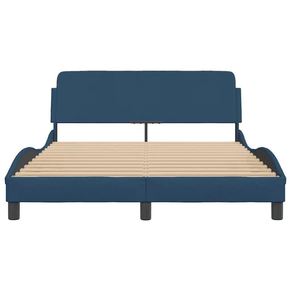 Giroletto con Testiera Dover Blu 140x190 cm Tessuto 373171