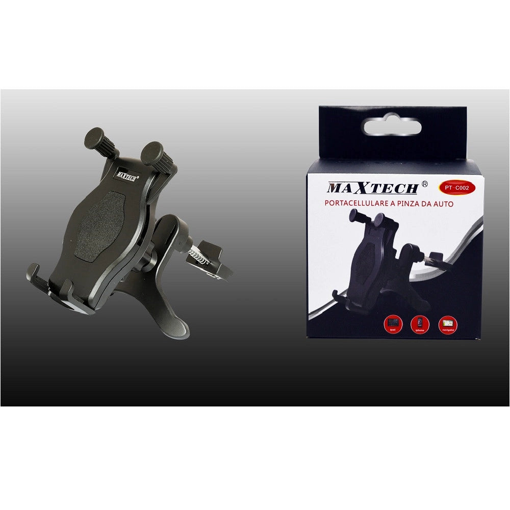 Trade Shop - Portacellulare Da Auto A Pinza In Pvc Smartphone Tablet Navigatore Pt-c002 -