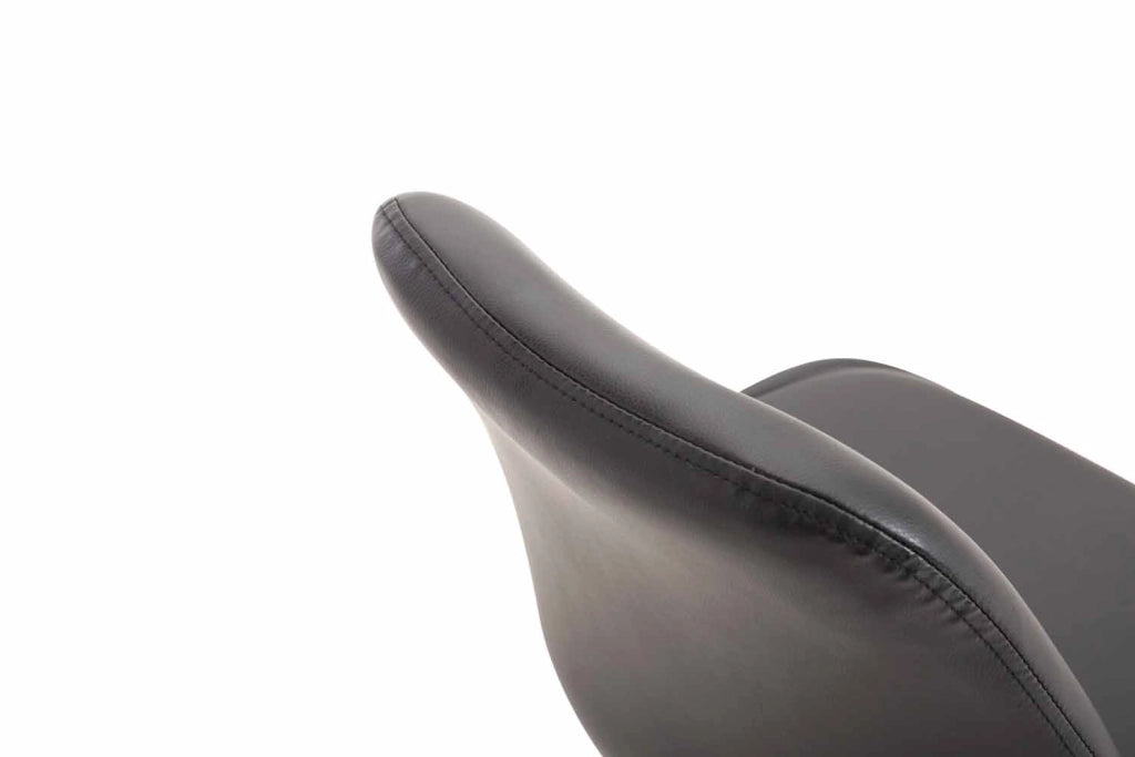 Sedia da pranzo MAVERICK in similpelle nero,cromo