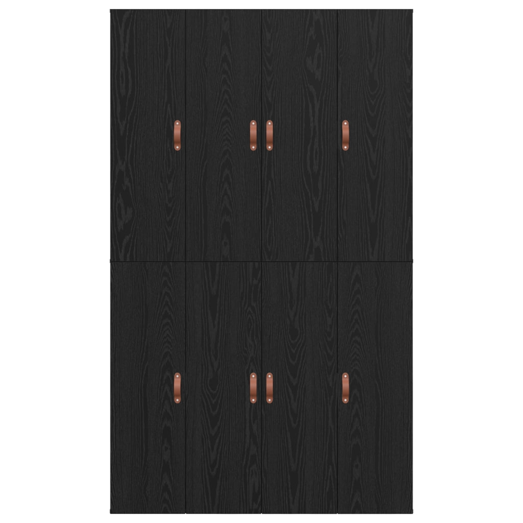 Struttura Letto in Stoccaggio Nero Rovere 120x200 cm