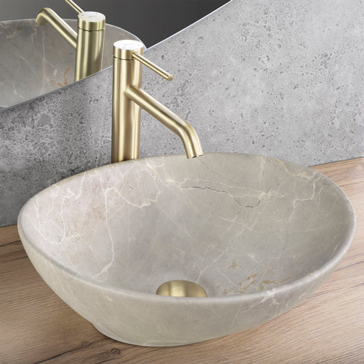 Lavabo Da Appoggio Rea Sofia Beige Matt