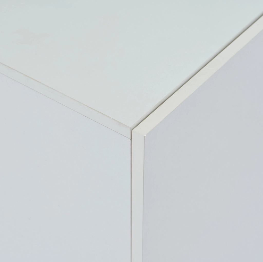 Credenza bianca lucida con luce LED, 120 x 40 x 75 cm