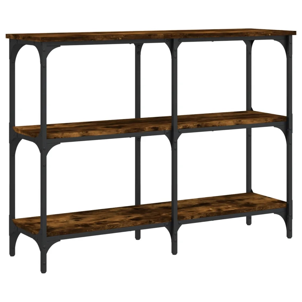Tavolo Consolle | Tavolo d'Ingresso Rovere Fumo 100x29x75 cm in Legno Multistrato