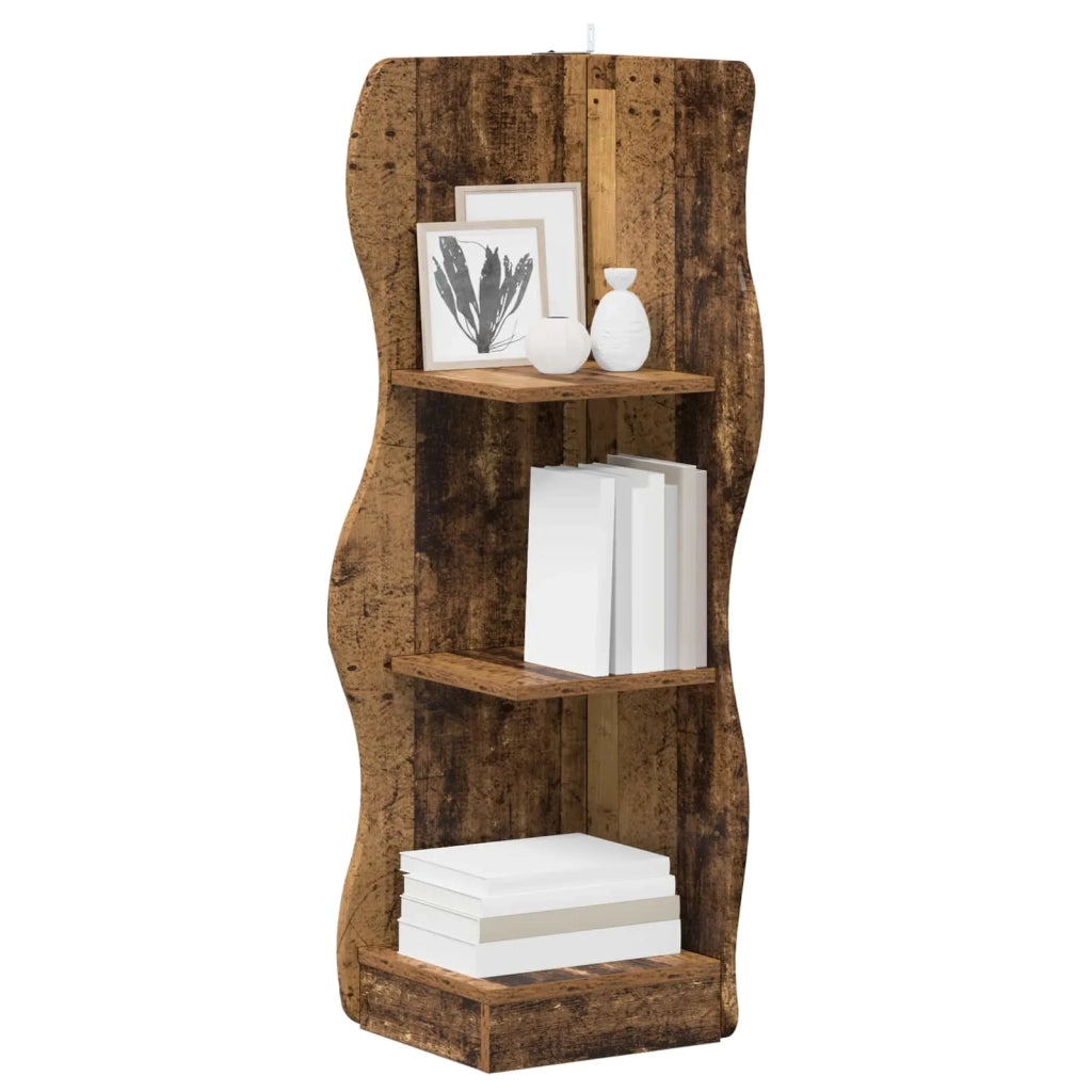 Mensola | Ripiano | Scaffale angolare con lo scaffale Legno antico 34 x 33 x 102 cm