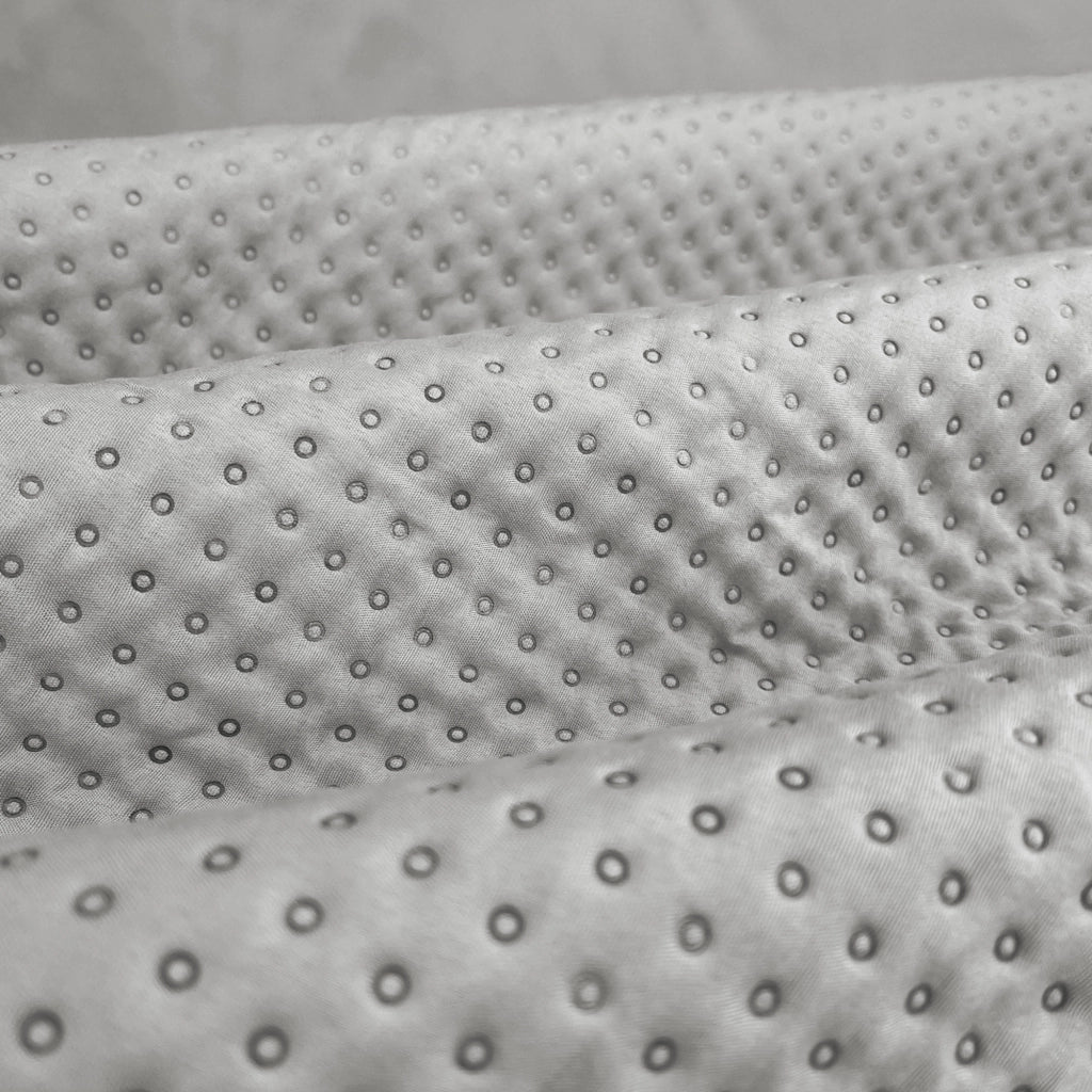 Trapuntino Matrimoniale Elegante Copriletto Con Balza Applicata Trapuntatura Pinsonic Tinta Unita Due Piazze Coperta Letto Leggera Primavera Estate Trapunta  GrigioChiaro
