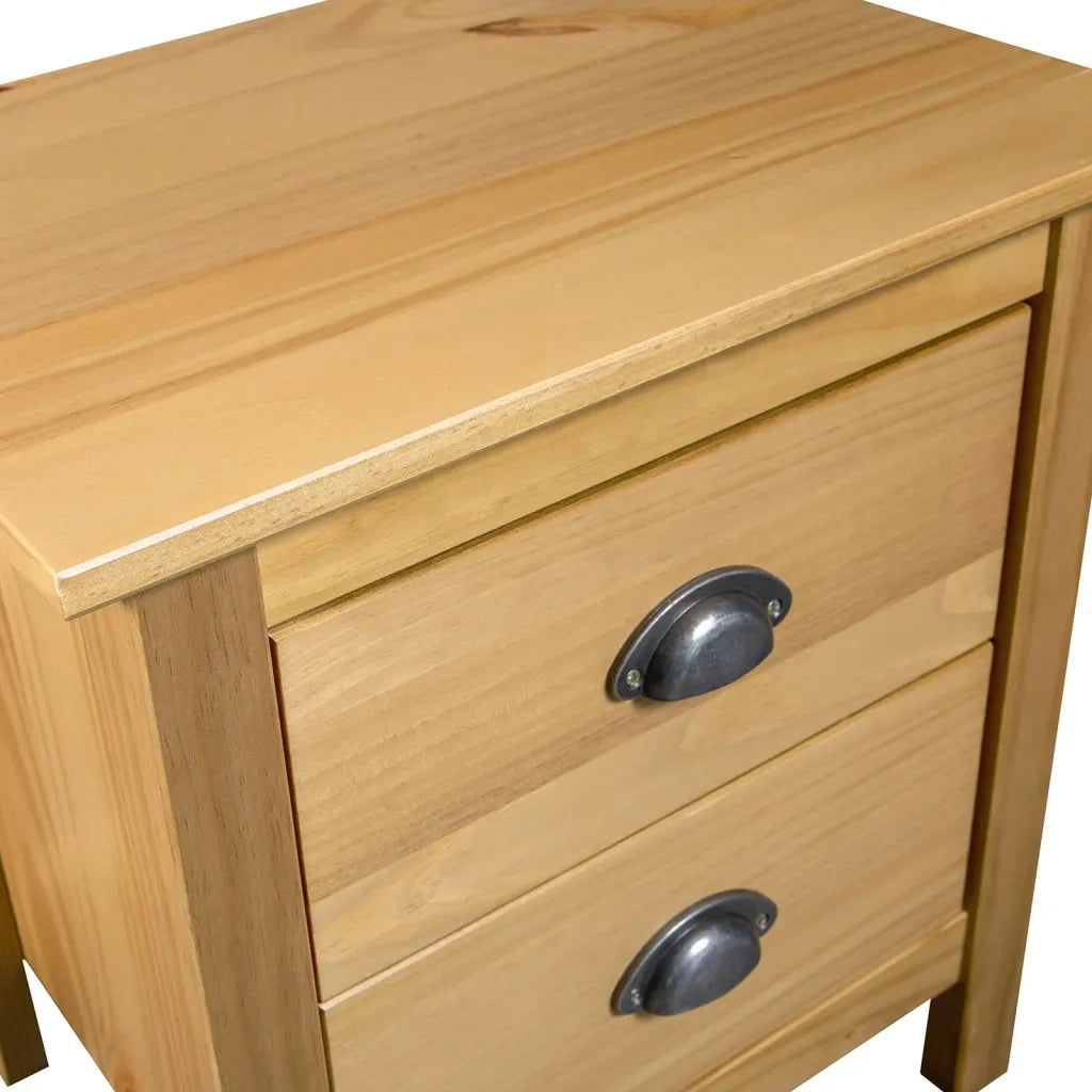 Comodino Hill 46x35x49,5 cm in Legno Massello di Pino 288903