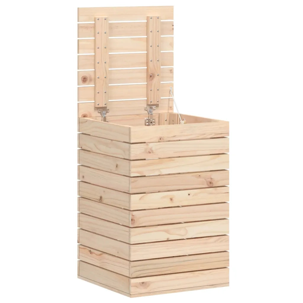 Cesto per Bucato 44x44x66 cm Legno Massello Pino 832317