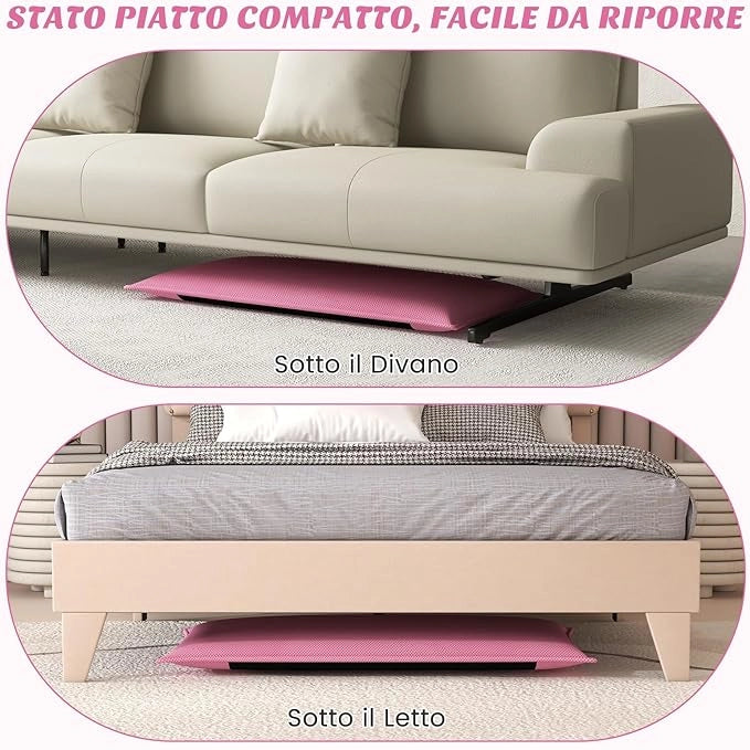 Sedia da Pavimento Poltrona da Terra, Sedia Reclinabile Imbottita, per Salotto Camera da Letto e Studio (Rosa)