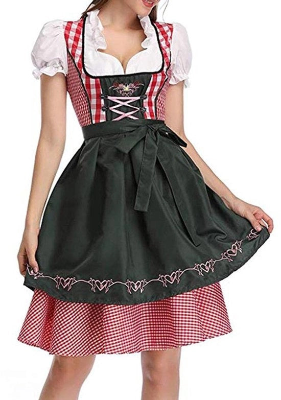 Costume per Oktoberfest - Abito con gonna - Multifunzionale - Dimensioni S-2XL - Realizzato in Poliestere di alta qualità