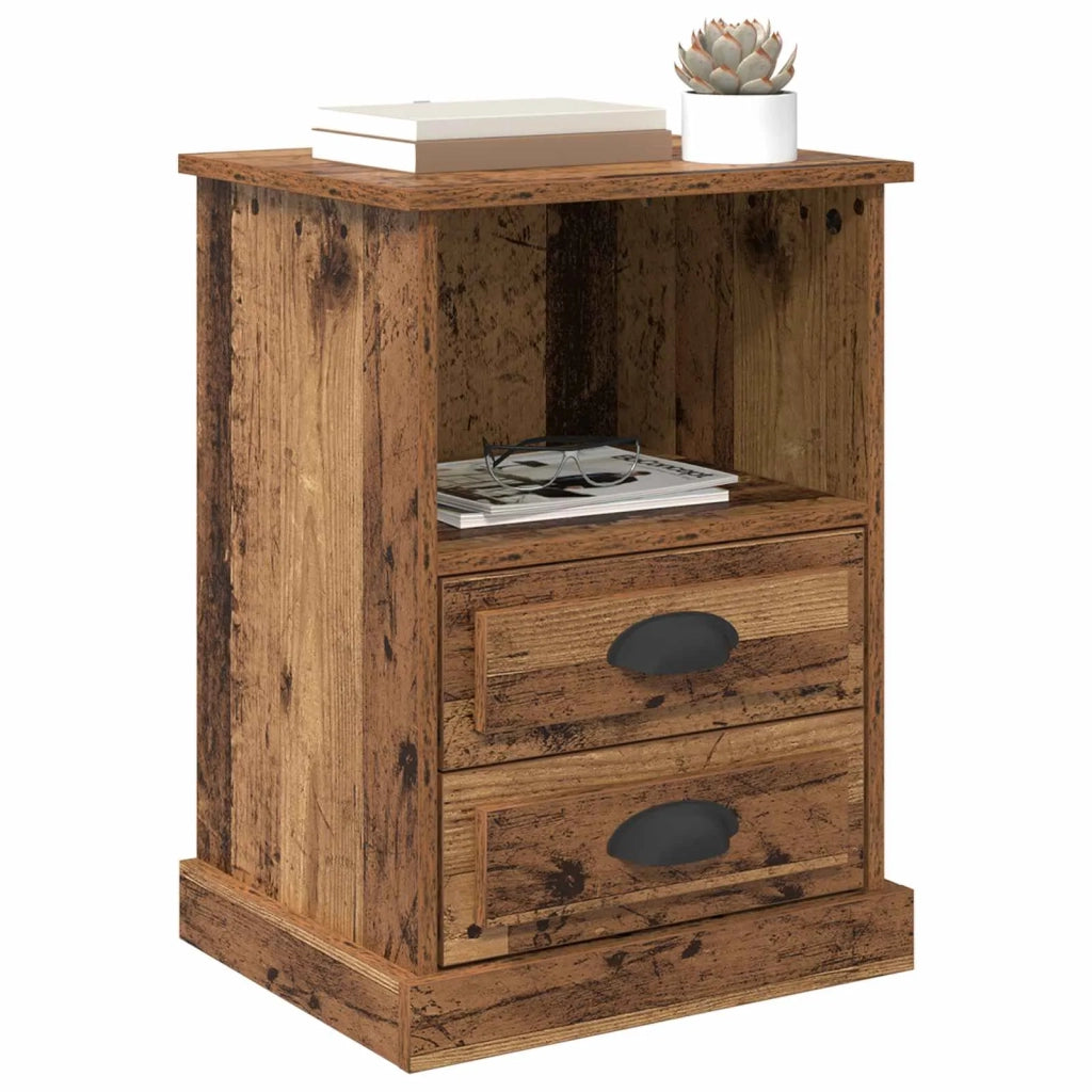 Comodino | Armadio da Notte | Mobiletto da notte con cassetto Legno vecchio 36 x 43 x 60 cm