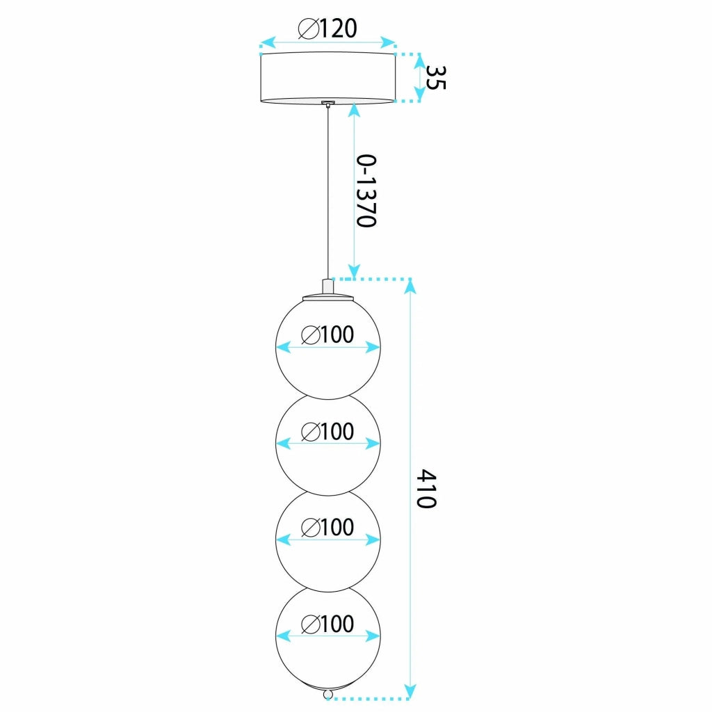 Lampada A Sospensione A Led Lhj118-4cp Oro Spazzolato