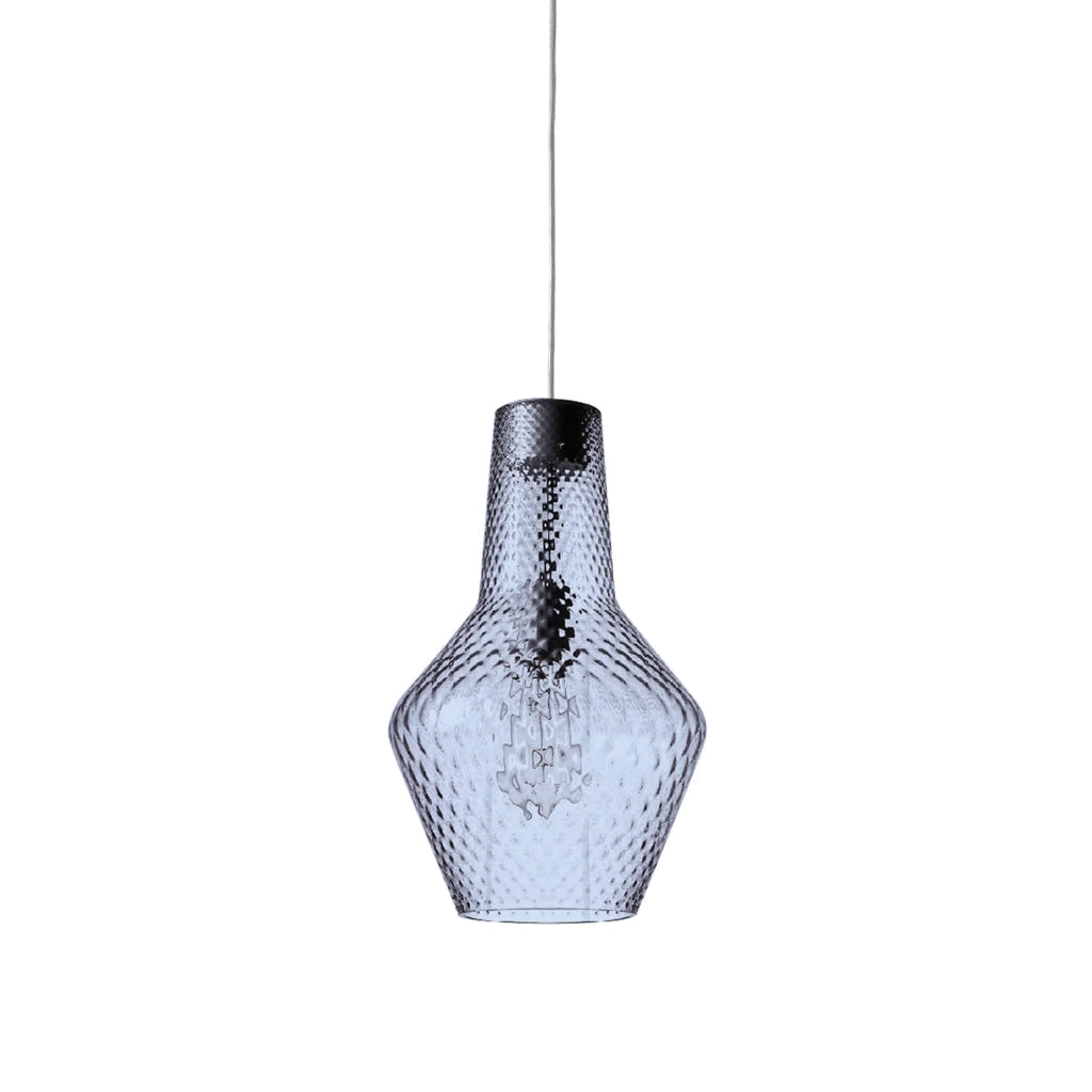 Romeo sospensione ø.250x3180mm. 1xe27 70w hs-ip20-v.grigio, vtr.bluino