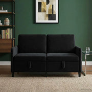 Divano con Storage Nero 152 x 78 x 87 cm Poliestere 42036939