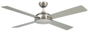 Vam Ventilatore da soffitto nichel sabbiato 132 cm con regolatore da parete a 4 velocità