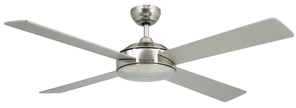 Vam Ventilatore da soffitto nichel sabbiato 132 cm con regolatore da parete a 4 velocità
