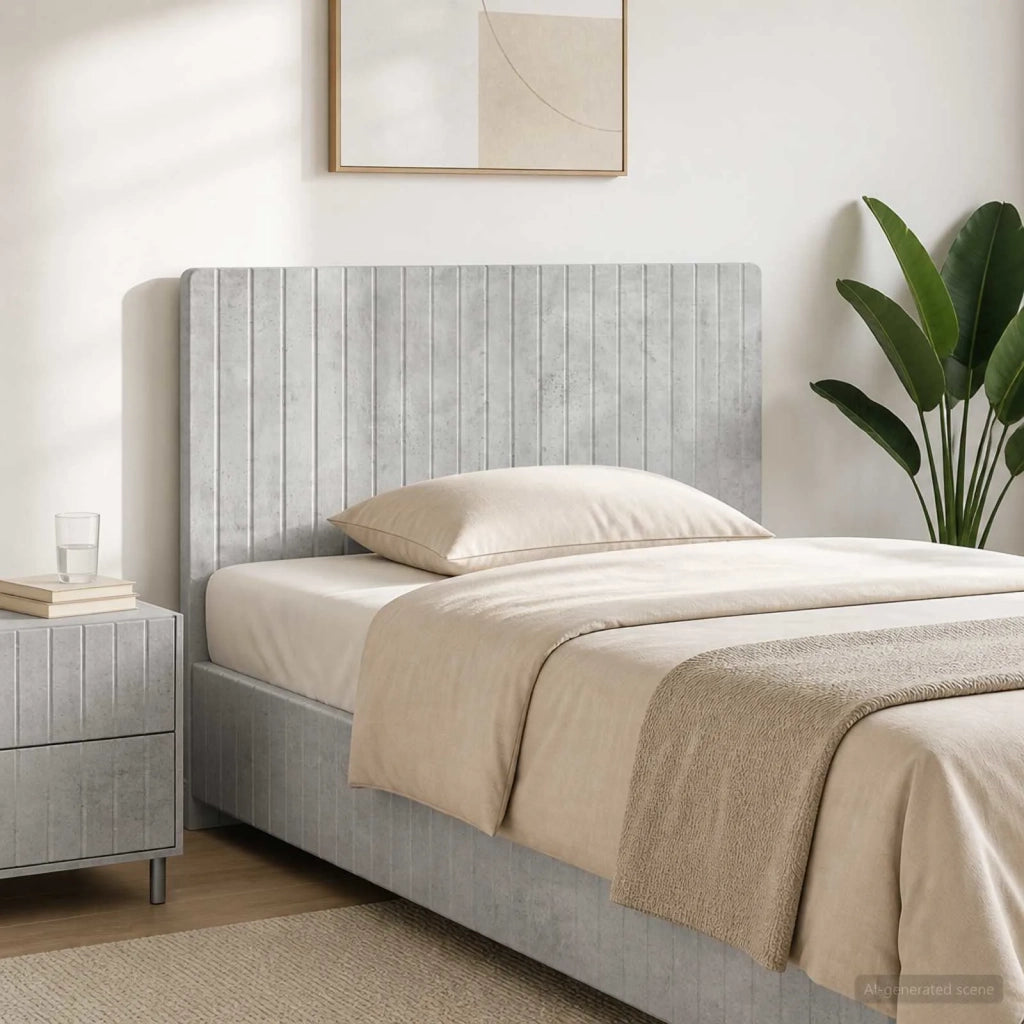 Testiera da Muro ZWOLLE Grigio Cemento Legno ingegnerizzato 896528