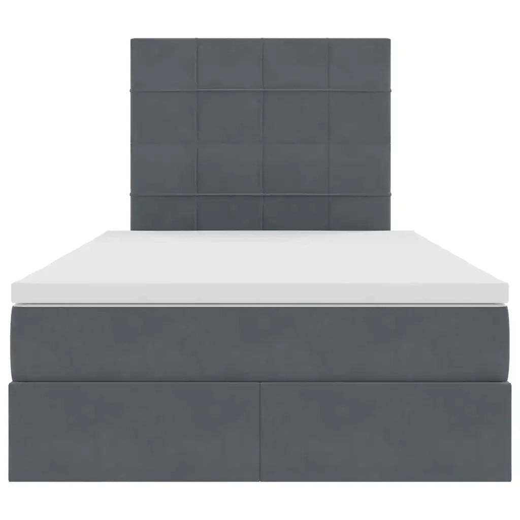 Letto con contenitore e materasso Grigio scuro 120 x 200 cm 3372022