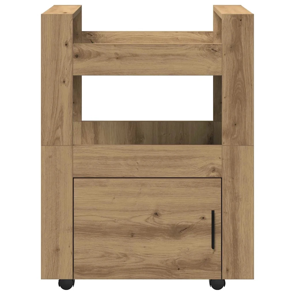 Carrello da Cucina-Scaffale per Cucina rovere artigianale 60 x 45 x 80 cm 672388