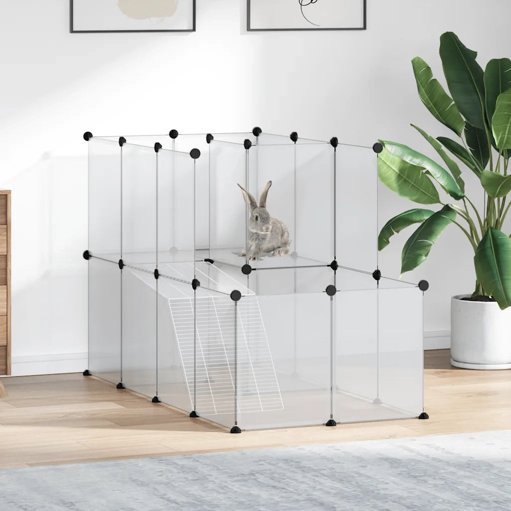 Gabbia per Piccoli Animali Trasparente 142x74x93cm PP e Acciaio CFW3709242