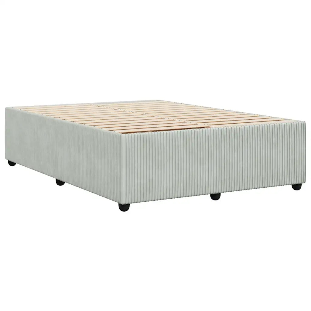 Giroletto senza Materasso Grigio Chiaro 160x200 cm Velluto