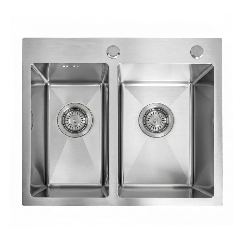 Lavello In Acciaio Toby Brush Steel senza rubinetto da cucina