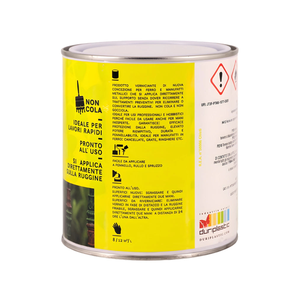 Durilux smalto gel sintetico antiruggine per ferro *** colore- giallo segnale - ral 1003, finitura lucida, confezione 1