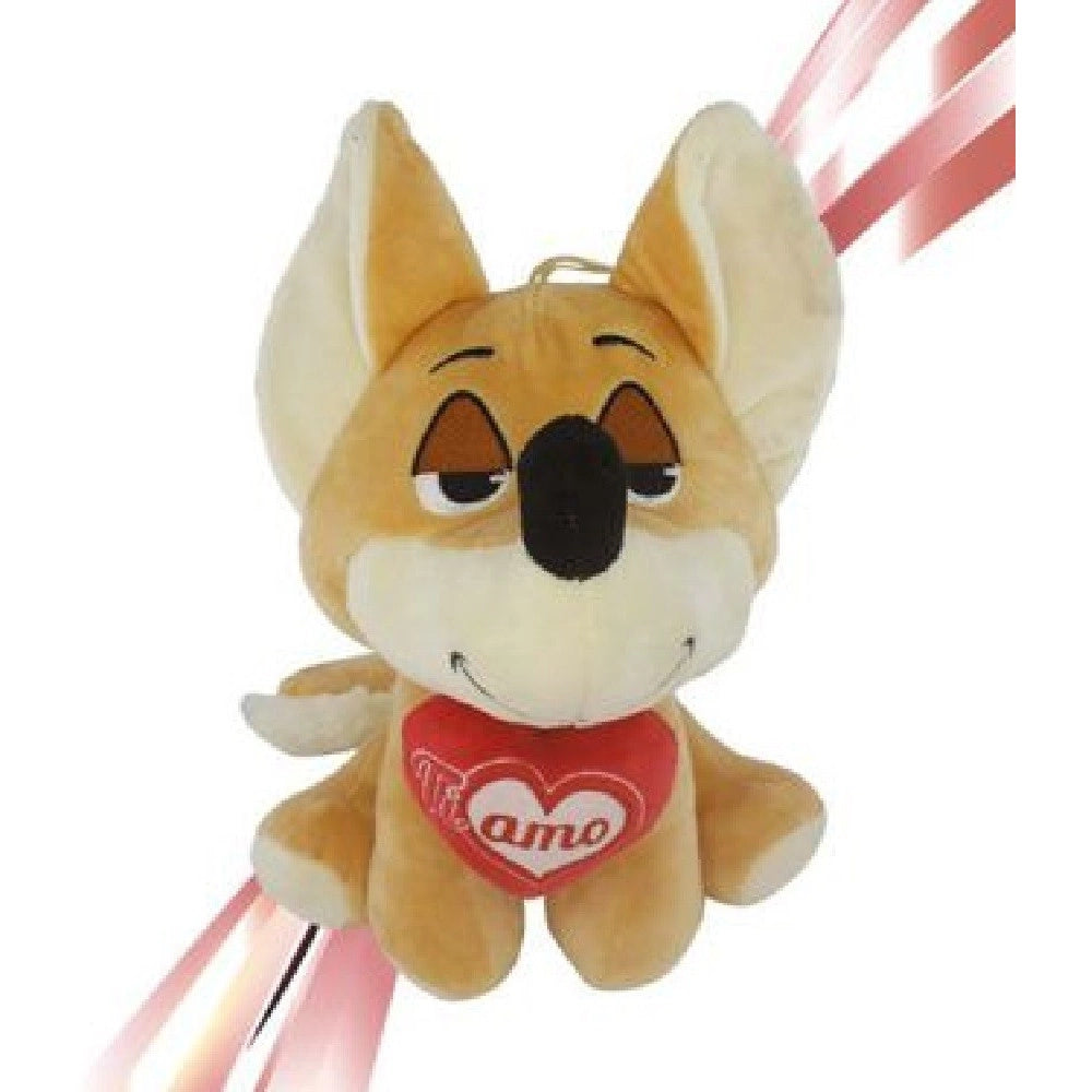 Trade Shop - Volpe Peluche 22 Cm Con Cuore Ti Amo Idea Regalo San Valentino Col. Ass. 92447 -
