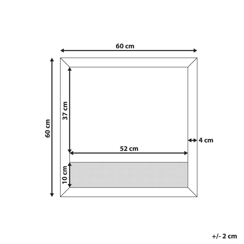 Specchio da parete in particelle di legno chiaro Rattan 60 x 60 cm Quadrato Accento decorativo Stile scandinavo