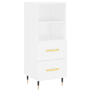 Credenza | Madia | Buffet da pranzo | Armadio da pranzo Bianca 34,5x34x90 cm in Legno Multistrato