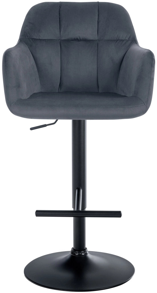 Barhocker Natoma Samt schwarz