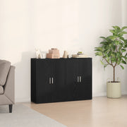 Credenze 2 pcs Nero Rovere 60x31x84 cm Legno Ingegnerizzato
