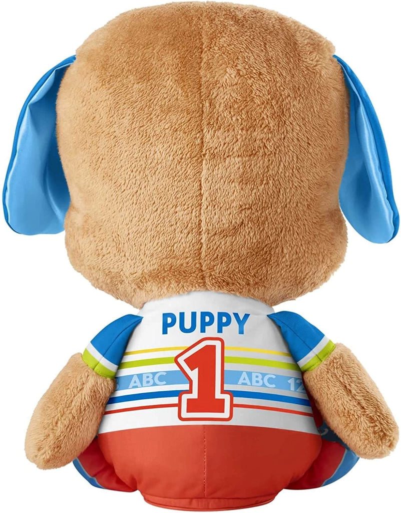 CAGNOLINO GIGANTE PELUCHE MUSICALE CON LUCI SUONI CANZONI E FRASI