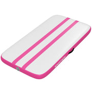 Tappetino Gonfiabile Ginnastica 205x102x10 cm con Pompa Elettrica e Borsa Trasporto in PVC Rosa