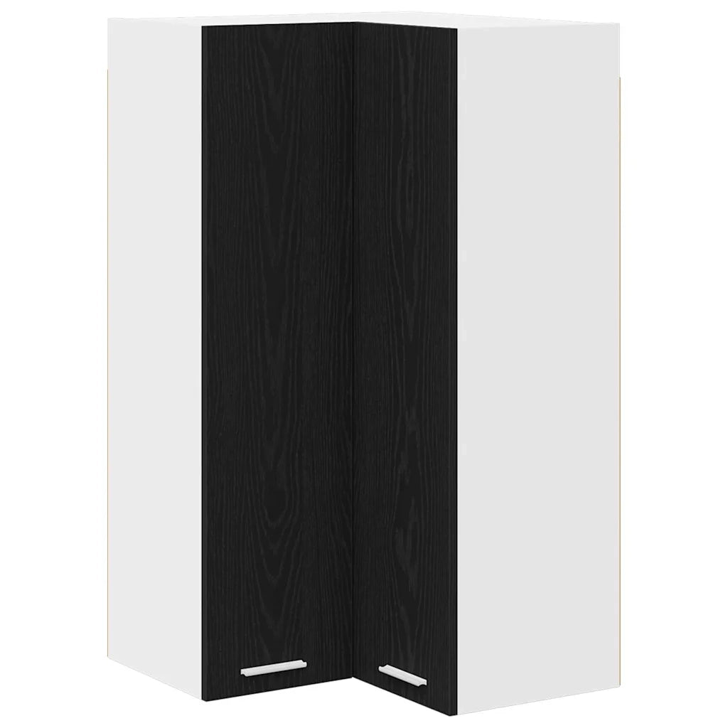 Armadio pensile con porta Rovere Nero e Bianco 57 x 57 x 100 cm 884371