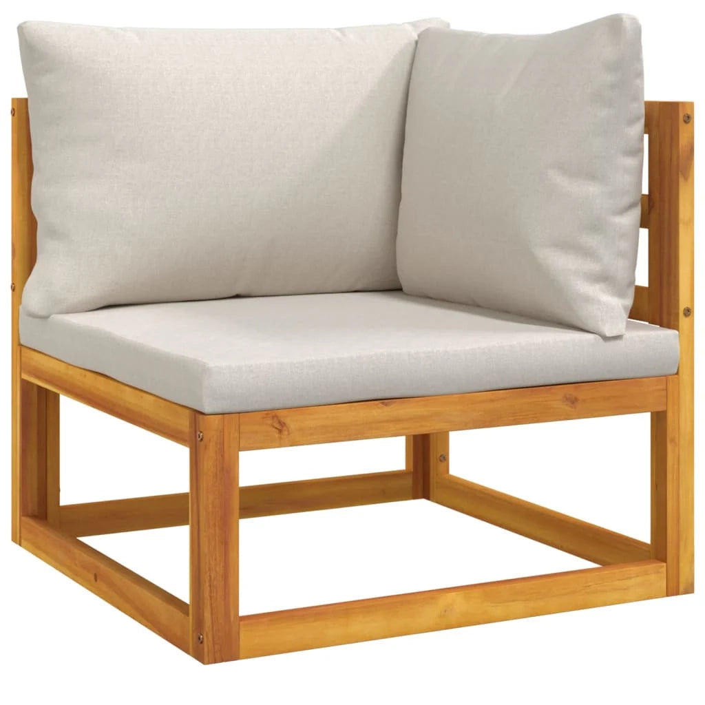 Set di mobili da giardino mobili da esterno 6 pezzi con cuscini grigio chiaro legno massello 02_0016778