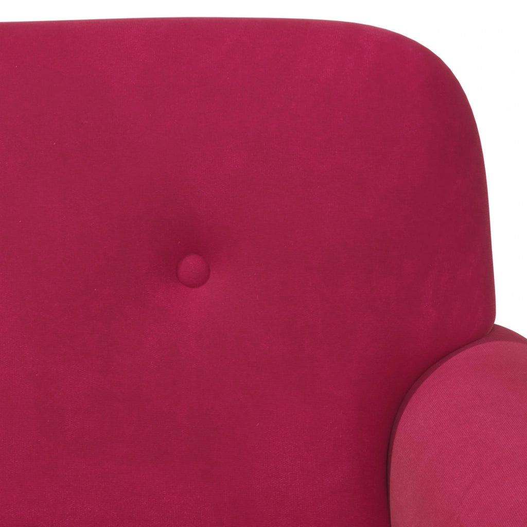 Loveseat con bottoni imbottiti Rosso Vino 120 x 66 x 78 cm 42041833