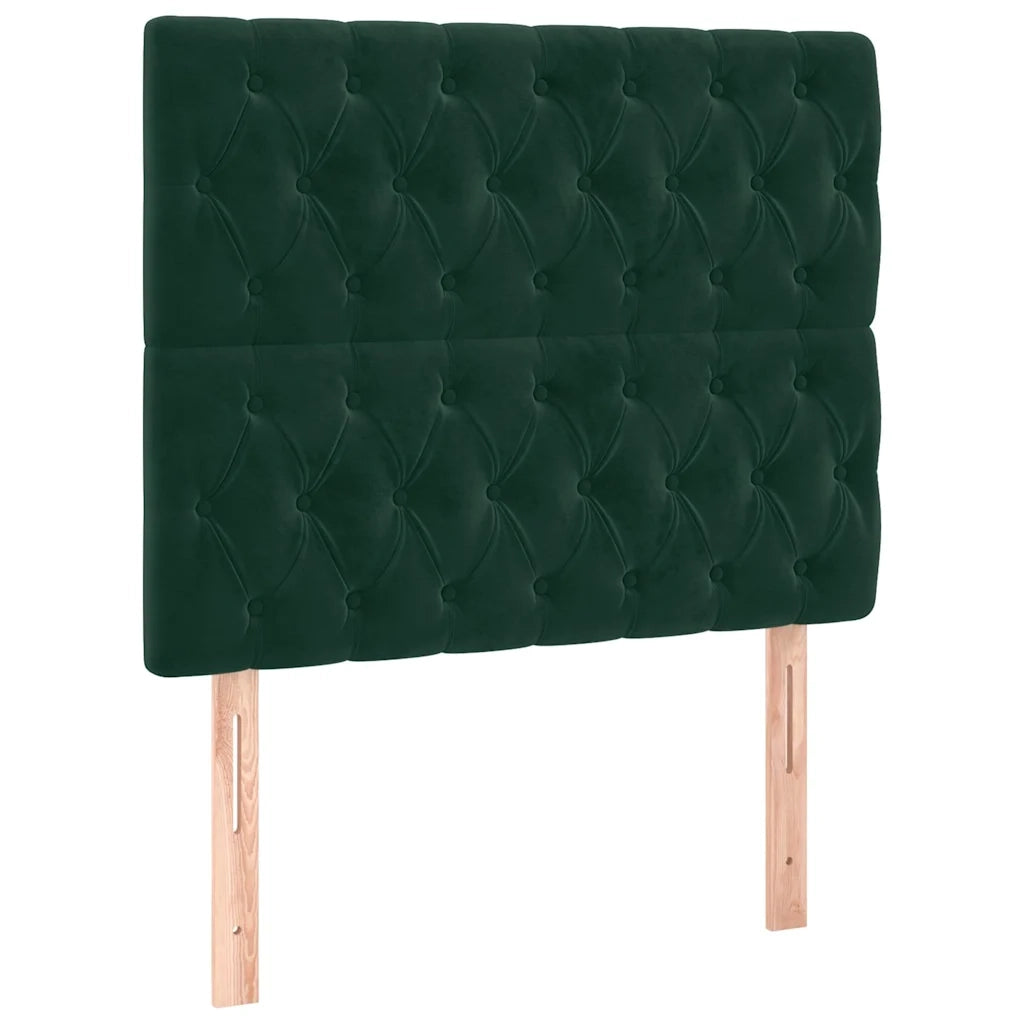 Giroletto a Molle con Materasso Verde Scuro 100x200 cm Velluto 3132846