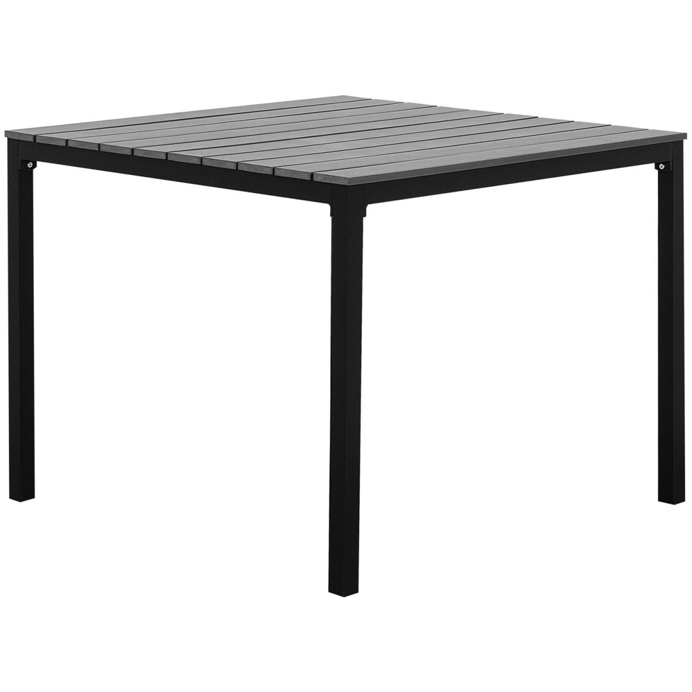Tavolo da giardino in alluminio grigio e Nero resistente agli agenti atmosferici moderno