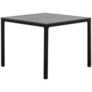 Tavolo da giardino in alluminio grigio e Nero resistente agli agenti atmosferici moderno