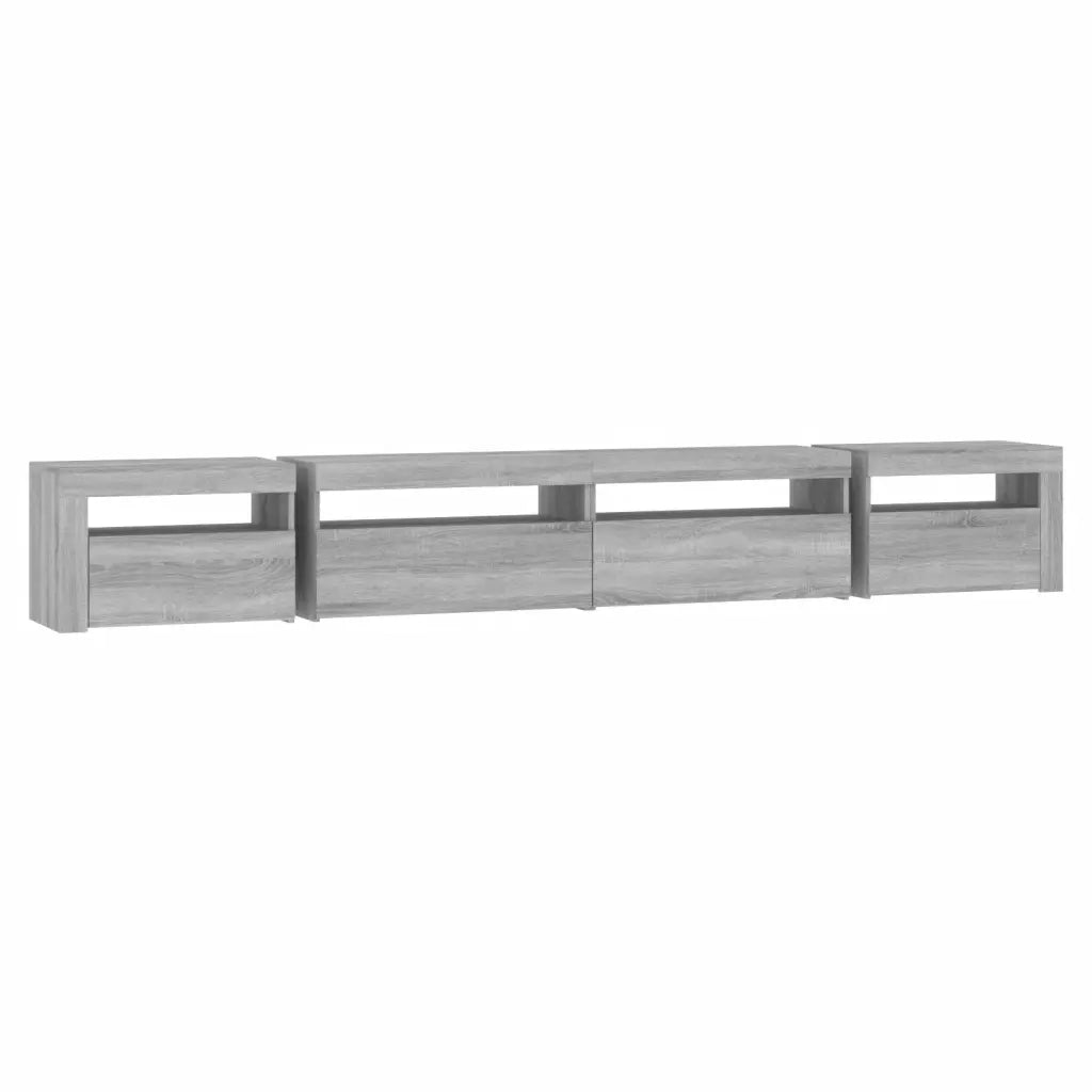 Mobile Porta TV con Luci LED Grigio Sonoma 270x35x40 cm cod mxl 24772
