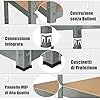 Scaffali per Carichi, Scaffalature a 5 Ripiani, in Metallo e MDF Scaffale, per Garage, Magazzino, Ripostiglio, Portante 875 kg, 90 x 40 x 180 cm (Grigio)