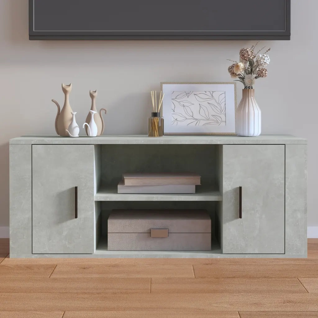 Mobile per TV | Armadietto TV | Mobile Porta TV Grigio Cemento 100x35x40 cm Legno Multistrato