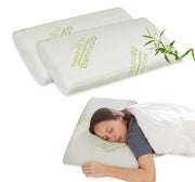 Coppia Guanciali In Vero Memory Foam Cuscino Saponetta Fodera Bambù Guanciale Saponetta Made In Italy Cuscino Letto Antiacaro