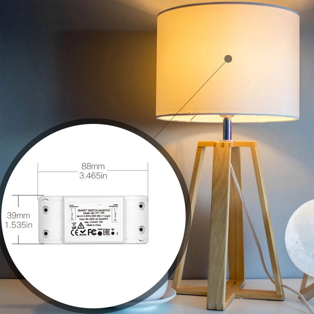 Interruttore WIFI 16A WIFI 2.4G TUYA, Smart Life 16A AC 90-250V 50/60HZ 3500W