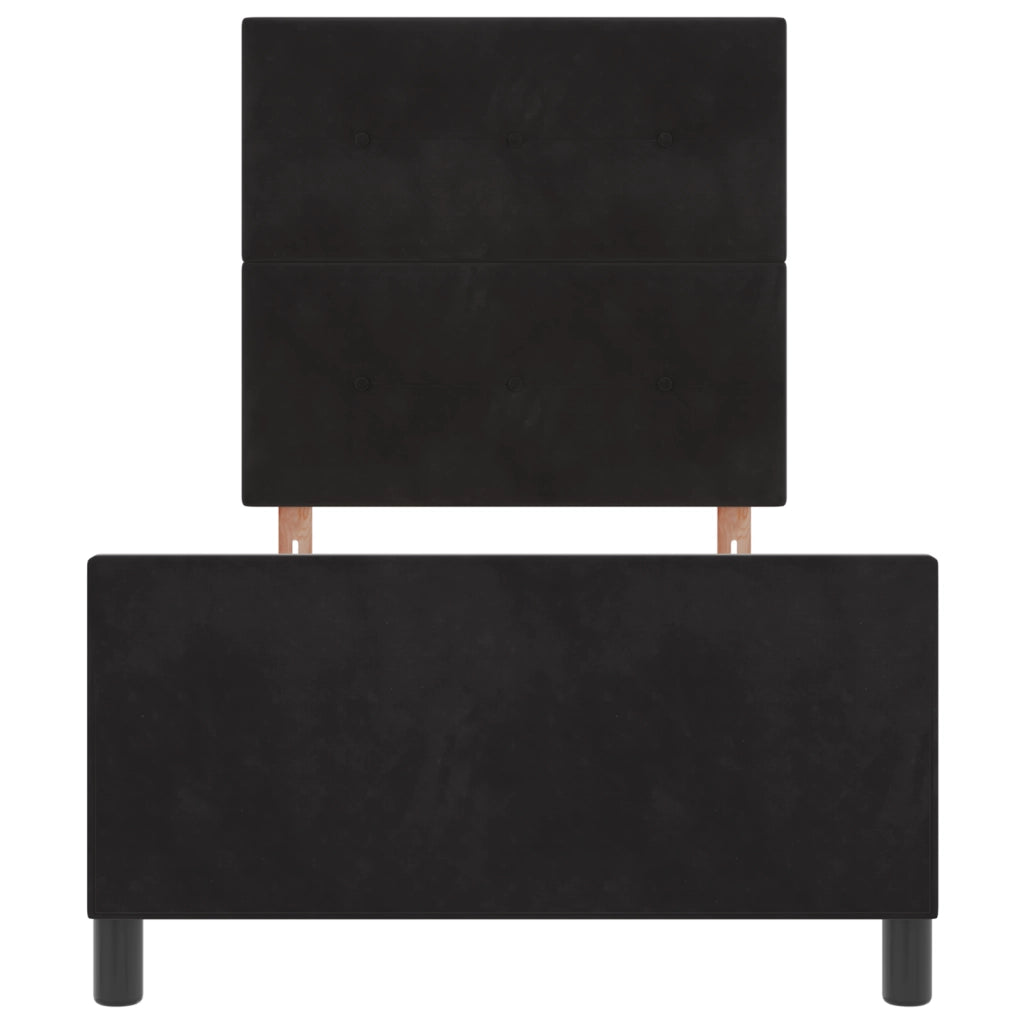 Struttura Letto Nera 90x190 cm in Velluto